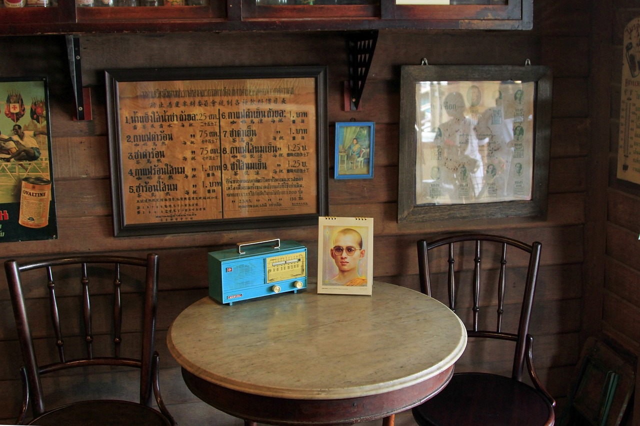 Inside an old european coffee house